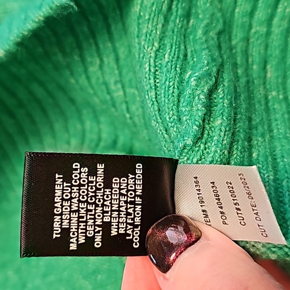 NWOT Torrid size 0 Vegan Cashmere Long Cardigan Green - Picture 8 of 9